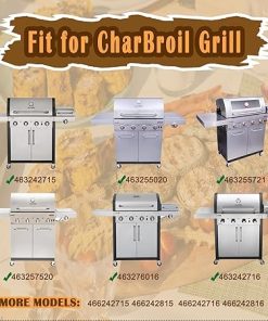 SafBbcue G533-2200-W1 G533-0009-W1 Cast Iron Grill Grates & Infrared Emitter Replacement for Charbroil Infrared Grills 463242716 463242715 463276016 466242715 466242815 463257520 463255721 Grill Parts 2