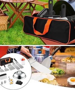 16 PCS BBQ Accessories, Griddle Tools, Flat Top Grill Accessories with Enlarged Spatulas Basting Cover Scraper Easy to Clean Storage Carry Sets 2