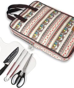 SEFAX Camping Kitchen Utensil Set, 5pcs Grill Accessories, BBQ Tools Set with Storage Bag, Portable Grilling Utensil Kit, Suitable for Travel, Picnics, RVs, Camping, BBQs, Parties (Color : A)