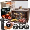 Bon Apperoo™ 2-Glass Culinary Smoker Box with Torch | Portable Cold Food and Cocktail Infuser | Indoor Whiskey and Bourbon Smoking Kit | Ideal for Drinks and Charcuterie | Butane Not Included