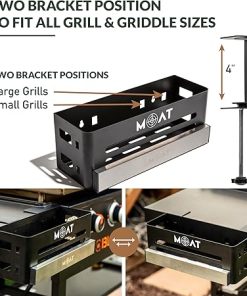 MOAT Grill & Griddle Caddy plus Grill & Griddle Large Trash Bag Holder, Magnetic Utensils Holder – Compatible Blackstone Griddle Caddy for Grilling. And for Weber Grill Accessories for Outdoor Grill 2
