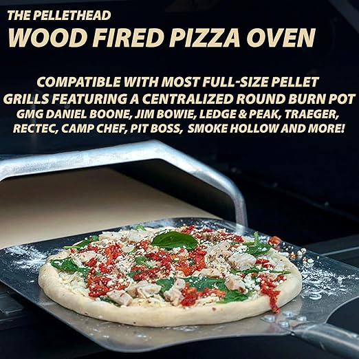 Pellethead Wood Fired Pizza Oven Attachment for Most Full Sized Pellet Grills, compatible with GMG, Traeger, Pit Boss, Camp Chef and More 2 Pellethead Wood Fired Pizza Oven Attachment for Most Full Sized Pellet Grills, compatible with GMG, Traeger, Pit Boss, Camp Chef and More - Image 2