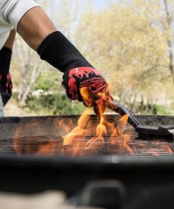 BBQ Dragon Ultimate Grill Accessories Set – Cast Iron Barbecue Press – Extreme Heat Resistant Gloves 2
