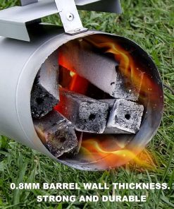 Charcoal Chimney Starter, Compact Chimney Starter Heavy Duty Chimney Starter BBQ Grill Tools Charcoal Grill Accessory for Outdoor Camping 2