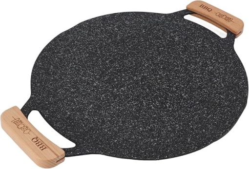 BBQ Grill Pan, Nonstick, Aluminum Alloy, Portable and Multifunctional, for Outdoor Cooking, Camping, BBQs, Commercial Kitchens (M) - Image 2