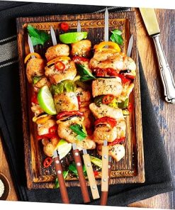 12-piece Bbq Skewers Set with Wood Handles Portable Stainless Steel Grill Sticks Multi-function Outdoor Grilling Tools 2