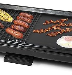 Better Chef 2-1 Family sized Griddle/Grill, Black