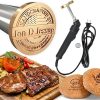 Custom Electric Branding Iron for Burger, Logo Branding Irons Personalized for Food Cake Bread BBQ Meat Coconut, Temperature-Controlled Brass Letters Burning Stamp, BBQ Gifts Grill Accessories