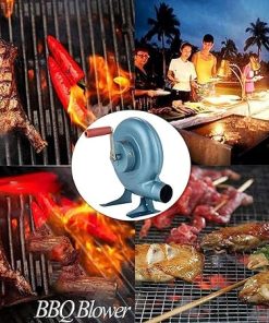 Hand Crank Blacksmith Forge Blower – Iron Gear Popcorn Fan Manual Fan, With Duct Iron Gear Manual BBQ Blower, Metal Fan Blade, For Camping/Picnic/Outdoor Grill Accessories, Easy To Carry(150W) 2