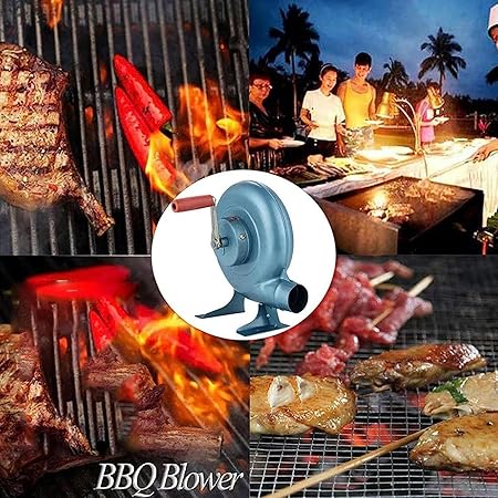 Hand Crank Blacksmith Forge Blower – Iron Gear Popcorn Fan Manual Fan, With Duct Iron Gear Manual BBQ Blower, Metal Fan Blade, For Camping/Picnic/Outdoor Grill Accessories, Easy To Carry(150W) 2 Hand Crank Blacksmith Forge Blower - Iron Gear Popcorn Fan Manual Fan, With Duct Iron Gear Manual BBQ Blower, Metal Fan Blade, For Camping/Picnic/Outdoor Grill Accessories, Easy To Carry(150W) - Image 2