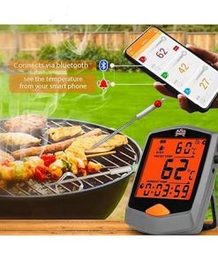 Grill Set-Grilling Gifts for Men & Women, 11PCS Grilling Accessories Bluetooth Meat Thermometer, Smoker Tube, All-Natural Pellets for Smoker Grill, Wire Brush, Apron & Recipe Book 2