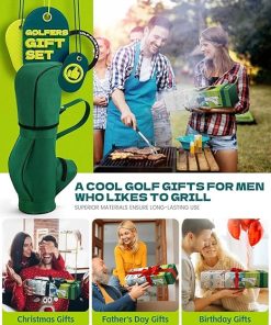Gifts for Men Golf Grill Set – Stocking Stuffers for Adults Golf Accessories for Men BBQ Grilling Tools Unique Dad Gag Gifts Funny Adult Fathers Day White Elephant Birthday Ideas Outdoor Cool Gadgets 2