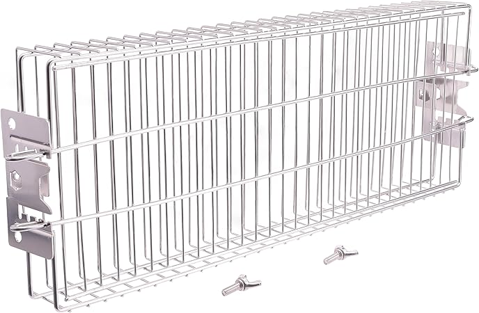 Stainless Steel Flat Rotisserie Grill Basket Large Size, Fits 1/2″ or 3/8″ Hexagon, 3/8″ or 5/16″ Square Spit Rod, If 3/4″ Square Spit Rod MUST Use Together With DEWOSEN Rotisserie Forks Stainless Steel Flat Rotisserie Grill Basket Large Size, Fits 1/2" or 3/8" Hexagon, 3/8" or 5/16" Square Spit Rod, If 3/4" Square Spit Rod MUST Use Together With DEWOSEN Rotisserie Forks