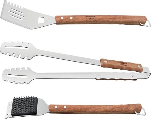 Tramontina Utensils Set (Spatula, Meat Tong, Grill Brush) - Wood Handle - CHURRASCO - 3 PK, 80905/004DS - Image 2