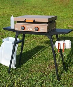 Griddle Stand for Blackstone 17”/22” Griddle, Portable Blackstone Stand with Sideshelfs, Tool Hooks, Paper Towel Holder and Garbage Bag Holder, Foldable Grill Stand for Ourdoor Tailgating or Camping 2