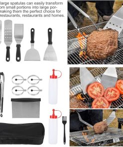 BBQ Accessories Kit,14-Piece Stainless BBQ Grill Tools Set – Heat Resistant, Nonstick Griddle Accessories for Outdoor Cooking, Home Barbecues, and Professional Use 2