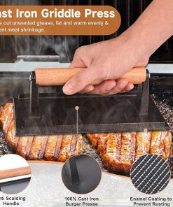Blackstone 28Pcs Deluxe Griddle Accessories Kit, Grill Tools with 2 Spatulas, Scraper, Burger Press, Oil Pot, Seasoning Box, Tongs – Heavy Duty Flat Top BBQ Set 2