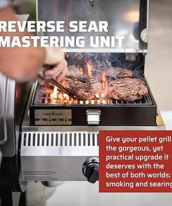 Camp Chef Sidekick Sear – Includes BBQ Box for Pellet Grill – Accessory for Outdoor Cooking – Sear & Grill with Ease – 14″ Cooking System Compatible 2