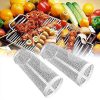 Domi 3-Tier Outdoor BBQ Grill Cart with Lockable Wheels | Portable Pizza Oven Stand & Food Prep Station | with Stainless Steel Tabletop & Propane Tanks | All-Weather Patio Cooking Center 3