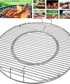 Grill Grates 8835 Replacement for Weber, 22.5 inch Charcoal Grills, Kettle, Gourmet BBQ Stainless Steel Cooking Grate Grids (Metal Grill Grates 8835)