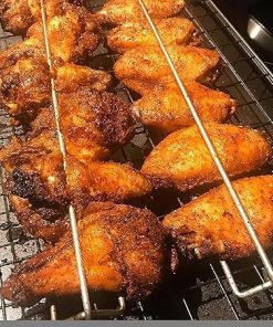 BBQ Chicken Holder Grill Accessories for Chicken BBQ Fork Wing Racks Barbecue Skewer Sticks Wing Rails for Grilling Chicken Wings Wing Rails for Grilling for Outdoor Picnic Camping Party 2