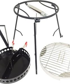 Outdoor Cooking Set - Dutch Oven Tools Set - Charcoal Holder & Cast Iron Grill Accessories - Camping Grill Set - Outdoor Cooking Essentials - Camp Kitchen Equipment - (4 Piece Set)