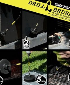 Ultimate Electric Spin Scrubber Drill Cleaning Kit with Extension – Cordless Drill Cleaning Brush Set, Power Scrubber, and Cleaning Supplies for Household and BBQ Tools – Grill Brush Scrubbing Brush 2