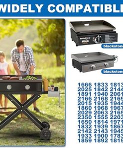 Foldable Grill Cart Table for Blackstone 22 Inch 17 Inch Tabletop Griddle Accessories,Portable Collapsible Grill Stand for Backyard, Camping and Outdoor Cooking with Wheels Side Table Transport Handle 2