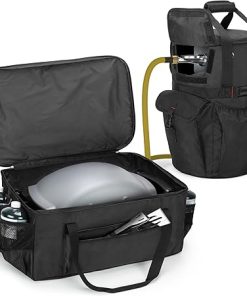 SAMDEW Barbecue Grill Bag and 20 lb Propane Tank Bag, Black, Bag Only