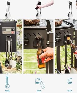 Dreamfarm Premium & Durable Barbecue Set with BBQ Brizzle, Clongs, Chopula, & Magnetic Utensil Holder – Stainless Steel 2