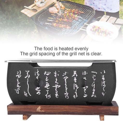 Grill OUKENS BBQ Grill, Barbecue Grill, Japanese Barbecue Grill Mini Household Aluminium Alloy Charcoal Barbecue - Image 2