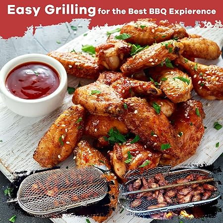 64000 Rotisserie Basket Grill Accessory, Stainless Steel, Capacity up to 4.5 lbs, Universal Rotisserie Basket Fits for Most Spit Rods of Grills Rotisserie 2 64000 Rotisserie Basket Grill Accessory, Stainless Steel, Capacity up to 4.5 lbs, Universal Rotisserie Basket Fits for Most Spit Rods of Grills Rotisserie - Image 2