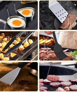 SEFAX Portable Grilling Utensil Kit, BBQ Tools Set, Grill Accessories, 20PCS Stainless Steel Grilling Kit, Suitable for Travel, Picnics, RVs, Camping, BBQs, Parties 2