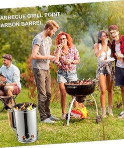 Bbq Grill Lighter Carbon Stove Electric Charcoal Starter Stainless Steel Fire Bucket for Outdoor Cooking 2