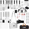 POLIGO 5PCS BBQ Grill Accessories Set in Carrying Bag Bundle with Safe Stainless Steel Wire Grill Brush and Scraper for All Barbecue Grills – Grilling Set Ideal Christmas Birthday Gifts for Men Dad 3