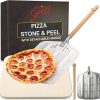 23＂×16＂ Nonstick Universal Griddle for Gas Grill, Muti-Purpose Cooking Cast Iron Griddle with Grease Groove, Pre-Seasoned Flat Top Plate Insert for Camping, Tailgating, Parties 4