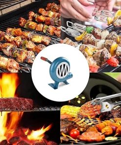 Hand Crank Blacksmith Forge Blower – Manual Iron Gear BBQ Blower, Portable Iron Gear Popcorn Fan, Outdoor Cooking BBQ Fan Air Blower, Barbecue Fire Bellows for Picnic Camping Stove Accessories(300W) 2
