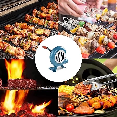 Hand Crank Blacksmith Forge Blower – Iron Gear Popcorn Fan Manual Fan, Heavy Duty Manual Forge Blower, Cooking Manual BBQ Air Blower, for Camping Picnic Stove Barbecue Fire Bellows Accessories ( Size 2 Hand Crank Blacksmith Forge Blower - Iron Gear Popcorn Fan Manual Fan, Heavy Duty Manual Forge Blower, Cooking Manual BBQ Air Blower, for Camping Picnic Stove Barbecue Fire Bellows Accessories ( Size - Image 2