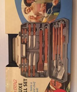 Set 18-Piece Stainless-Steel Grill Tool with Black case Set