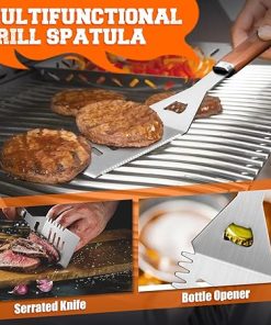 PURPLEBIRD 31PCS Grill Set for Outdoor Grill – Grilling Gift for Men & Dad, Heavy Duty Stainless BBQ Tools Kit for Camping, Grilling Utensils Set with Cleaner Brush, Thermometer, Storage Bag, BBQ Mat 2