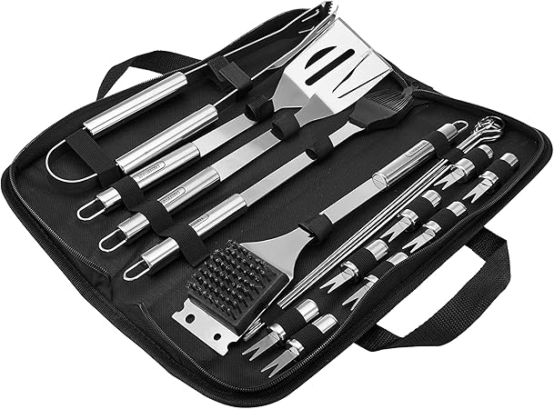 Farberware BBQ Tool Set with Carrying Case, 18 Piece, Stainless Steel Farberware BBQ Tool Set with Carrying Case, 18 Piece, Stainless Steel