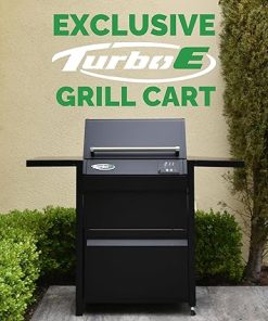 Turbo E Exclusive Grill Cart with Wheels – Spacious Side Shelves, Integrated Storage & Sleek Black Finish to Match Turbo E Outdoor Grills Seamlessly (Includes Weather-Resistant Grill Cover) 2