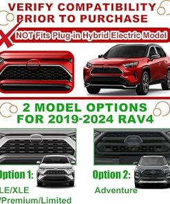 LED Grille Lights for 2019-2024 Toyota RAV4 Grille Lights Front Grill Light for RAV4 Accessories 2022 2021 2020 2023 (Amber, Adventure) 2