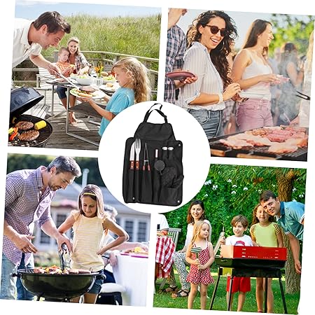 Full Set BBQ Tools Portable Grill Utensils Kit Fork Knife Clip Seasoning Bottles Glove Stainless Steel BBQ Utensils for Outdoor Cooking 2 Full Set BBQ Tools Portable Grill Utensils Kit Fork Knife Clip Seasoning Bottles Glove Stainless Steel BBQ Utensils for Outdoor Cooking - Image 2