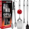 134 Pcs Griddle Accessories Kit, Upgraded Griddle Accessories for Blackstone – Perfect Flat Top Grilling Accessories, Professional Round Melting Dome with Cast Iron Smash Burger Press for Barbecue. 3