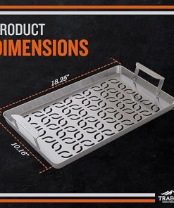 Traeger Grills BAC610 ModiFIRE Stainless Steel Fish & Veggie Grill Tray – Durable Grill Grate Accessory for Outdoor Grills, Ideal for Small Foods like Shrimp, Vegetables, and Meatballs 2