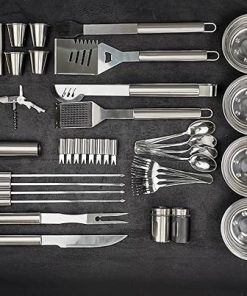 Outdoor Grill Accessories for Barbeque – Outdoor Grill Accessories for Barbeque – Premium Grill Tool Sets – Dark Wood Case Grilling Set – Griddle Accessories Kit – BBQ Gear 2