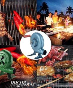 Manual Iron Gear BBQ Blower, Hand Crank Blacksmith Forge Blower, Iron Gear Popcorn Fan Manual Fan, Blower Grill Fire Starter Flame Exciter Tool, Outdoor Cooking Manual Leaf Blower Accessories(200W) 2