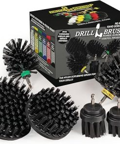 The Ultimate No-Wire Grill Brush Kit - BBQ Accessories - Drill Brush - Rust Remover - Cast Iron Skillet - Grill Cleaner - BBQ Brush - Grill Accessories - Grill Scraper - Electric Smoker - Gas Grill