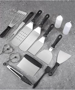 MaGiLL Tools Set Outdoor BBQ Accessories Kit Griddle Accessories Set Stainless Steel Grill BBQ Spatula Kit 2
